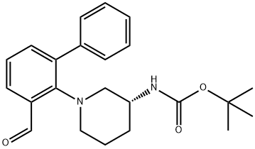 (R)-TERT-BUTYL 1-(3-FORMYLBIPHENYL-2-YL)PIPERIDIN-3-YLCARBAMATE Struktur