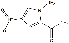 1-amino-4-nitro-1H-pyrrole-2-carboxamide 化学構造式