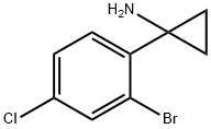 1-(2-broMo-4-chlorophenyl)cyclopropanaMine hcl Structure