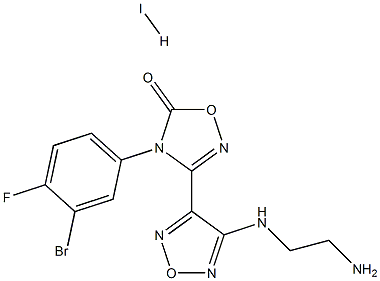 3-(4-(2-aMinoethylaMino)-1,2,5-oxadiazol-3-yl)-4-(3-broMo-4-fluorophenyl)-1,2,4-oxadiazol-5(4H)-one hydroiodide Struktur