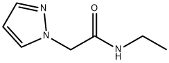 N-エチル-2-(1-ピラゾリル)アセトアミド 化学構造式