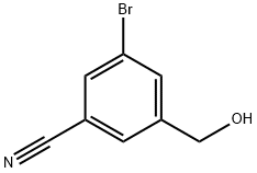 3-溴-5-(羟甲基)苯甲腈 结构式