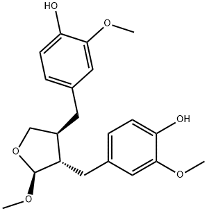 4,4'-Dihydroxy-3,3',9-triMethoxy-9,9'-epoxylignan Struktur