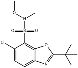 2-t-Butyl-6-chlorobenzoxazole-7-(N-Methyl-N-Methoxy)sulfonaMide Struktur