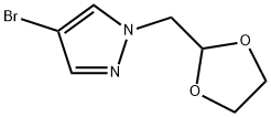 4-BroMo-1-(1,3-dioxolan-2-ylMethyl)pyrazole Struktur