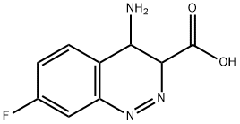 4-Amino-7-fluoro-3,4-dihydrocinnoline-3-carboxylicacid Struktur