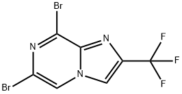 6,8-Dibromo-2-trifluoromethylimidazo[1,2-a]pyrazine 化学構造式