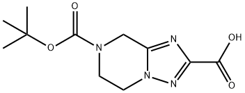 7-(叔丁氧基羰基)-5,6,7,8-四氢-[1,2,4]三唑并[1,5-A]吡嗪-2-羧酸 结构式