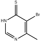 5-Bromo-6-methylpyrimidine-4-thiol 化学構造式