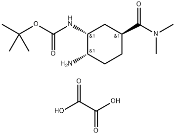 [(1R,2S,5S)-2-アミノ-5-(ジメチルカルバモイル)シクロヘキシル]カルバミド酸tert-ブチル 化学構造式