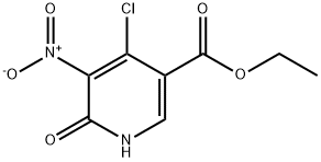 Ethyl 4-chloro-6-hydroxy-5-nitronicotinate, 97% Struktur