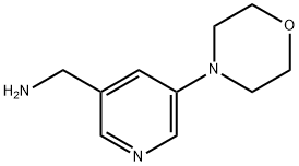 (5-N-吗啉基吡啶-3-基)甲胺 结构式