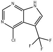 4-CHLORO-5-(TRIFLUOROMETHYL)-7H-PYRROLO[2,3-D]PYRIMIDINE Struktur