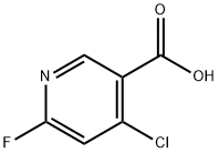 4-chloro-6-fluoronicotinic acid Struktur