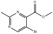 5-溴-2-甲基嘧啶-4-甲酸甲酯, 1211530-20-9, 结构式