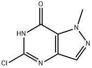 5-Chloro-1,6-dihydro-1-Methyl-7H-pyrazolo[4,3-d]pyriMidin-7-one, 1211533-31-1, 结构式