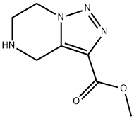 Methyl 4,5,6,7-tetrahydro-[1,2,3]triazolo[1,5-a]pyrazine-3-carboxylate Struktur
