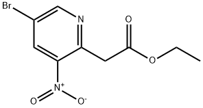 (5-BroMo-3-nitropyridin-2-yl)acetic acid ethyl ester Struktur