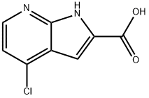 4-クロロ-1H-ピロロ[2,3-B]ピリジン-2-カルボン酸 化学構造式