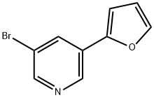 3-溴-5-(2-呋喃基)吡啶, 1211588-87-2, 结构式