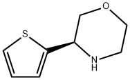 (R)-3-(Thiophen-2-yl)Morpholine 化学構造式
