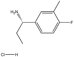 (S)-1-(4-氟-3-甲基苯基)丙烷-1-胺盐酸盐,1213623-32-5,结构式