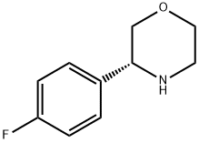 (3R)-3-(4-FLUOROPHENYL)MORPHOLINE 化学構造式