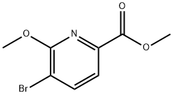 5-ブロモ-6-メトキシピコリン酸メチル 化学構造式