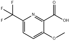 3-メトキシ-6-(トリフルオロメチル)ピコリン酸 化学構造式