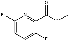 6-ブロモ-3-フルオロピリジン-2-カルボン酸メチル 化学構造式