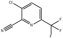 3-Chloro-2-cyano-6-(trifluoromethyl)pyridine 化学構造式