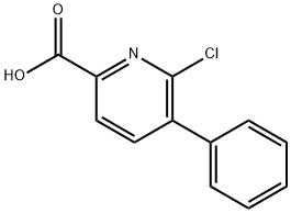 6-Chloro-5-phenylpicolinic acid Structure