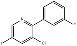 3-CHLORO-2-(3-FLUOROPHENYL)-5-IODOPYRIDINE Struktur