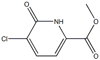 Methyl 5-chloro-6-oxo-1,6-dihydropyridine-2-carboxylate 化学構造式