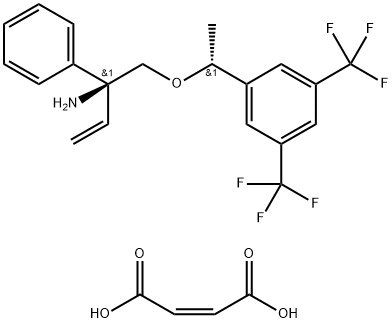 (S)-1-((R)-1-(3,5-bis(trifluoroMethyl)phenyl)ethoxy)-2-phenylbut-3-en-2-aMine Maleic acid Structure