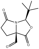3-(1,1-二甲基乙基)二氢-1,5-二氧-(3R,7AR)-1H,3H-吡咯[1,2-C]噁唑-7A(5H)-甲醛, 1214741-19-1, 结构式
