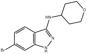 1H-Indazol-3-aMine, 6-broMo-N-(tetrahydro-2H-pyran-4-yl)-|6-溴-N-(四氢-2H-吡喃-4-基)-1H-吲唑-3-胺