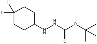 tert-butyl 2-(4,4-difluorocyclohexyl)hydrazinecarboxylate Structure