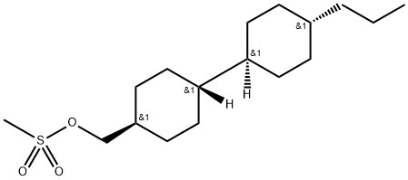 (反式,反式)-4'-丙基-[1,1'-联环己烷]-4-甲醇甲烷磺酸酯,1215227-72-7,结构式