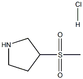 Pyrrolidine, 3-(methylsulfonyl)-, hydrochloride (1:1) Struktur