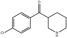 3-(4-CHLOROBENZOYL)PIPERIDINE HYDROCHLORIDE 化学構造式