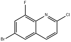 6-溴-8-氟-2-氯喹啉 结构式