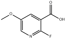 2-フルオロ-5-メトキシニコチン酸 化学構造式