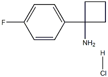1-(4-Fluorophenyl)cyclobutan-1-aMine, HCl Structure
