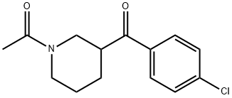 1-(3-(4-chlorobenzoyl)piperidin-1-yl)ethanone Struktur