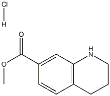 1,2,3,4-テトラヒドロキノリン-7-カルボン酸メチル塩酸塩 化学構造式