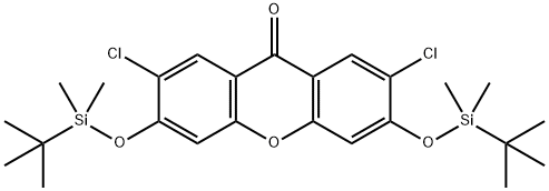 3,6-Bis[[(tert-Butyldimethylsilyl]oxy]- 9H-xanthen-9-one Structure