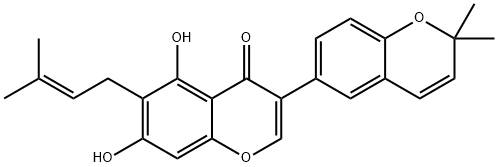 5,7-ジヒドロキシ-6-(3-メチル-2-ブテニル)-3-(2,2-ジメチル-2H-1-ベンゾピラン-6-イル)-4H-1-ベンゾピラン-4-オン