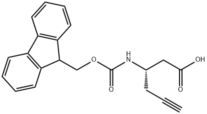 FMOC-(S)-3-アミノ-5-ヘキシン酸 化学構造式