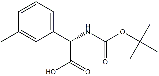Boc-(S)-a-AMino-3-Methylbenzene-acetic acid 化学構造式